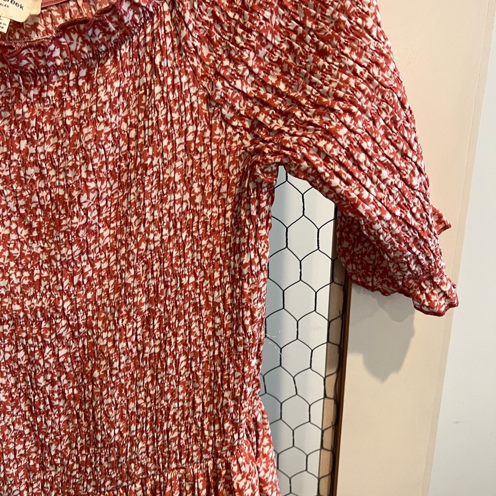 Pinky red flower floral dress - Picture 3 of 5
